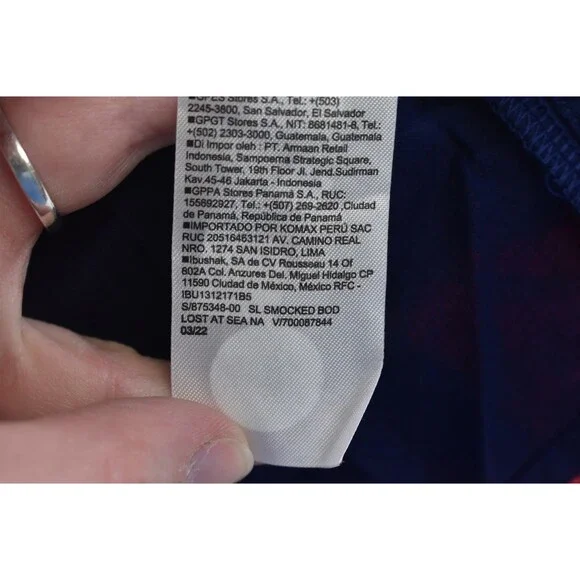 Old Navy Top Womens Medium Smocked Peplum Tank Sleeveless Embroidered Boho - Picture 9 of 11